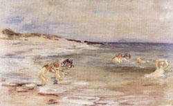 William mctaggart Bathing Girls,White Bay Cantire(Scotland) Germany oil painting art